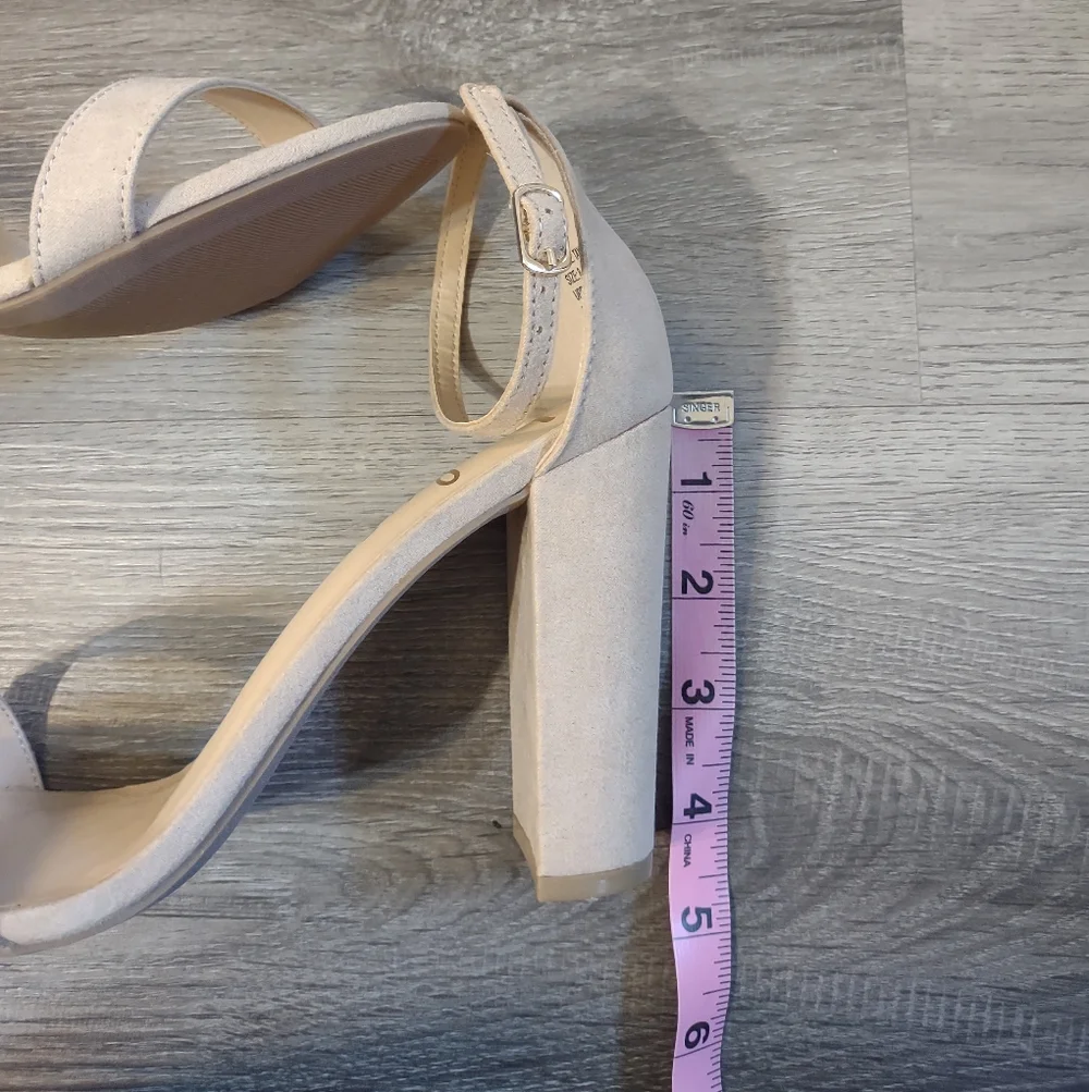 Lulu's Taylor Beige Fabric Nude Heels